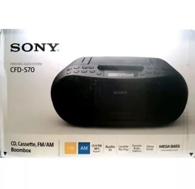 Sony Radio de casete de CD CFD-S70 B