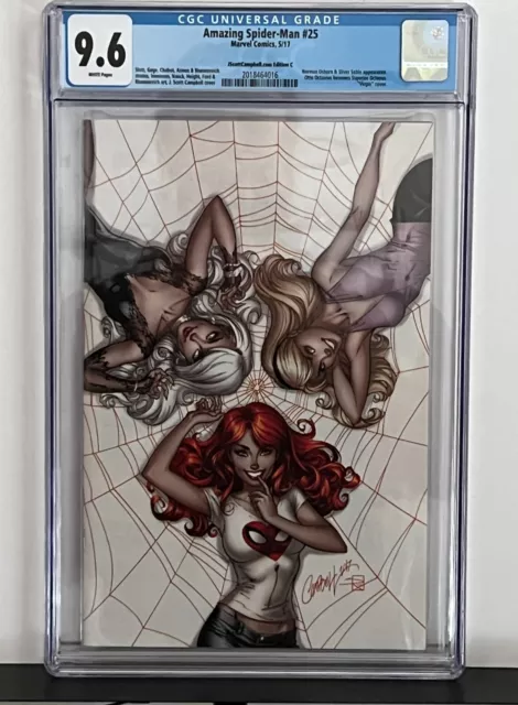 Amazing Spider-Man #25 Exclusive Variant CGC 9.6 J. Scott Campbell