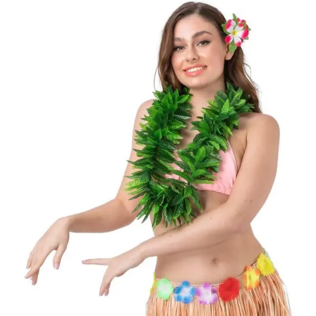 Wicked Costumes Green Leaf Hawaiian Lei Adult Fancy Dress