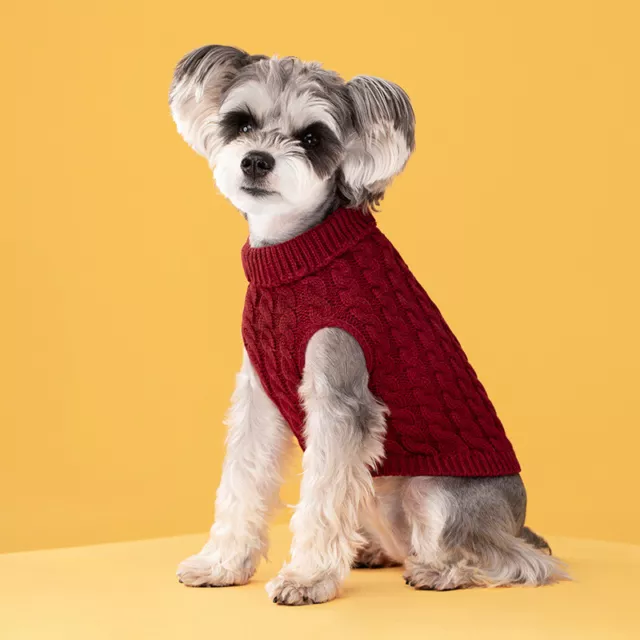 Pet Dog Warm Jumper Knit Sweater Clothes Puppy Cat Knitwear Costume Coat Apparel