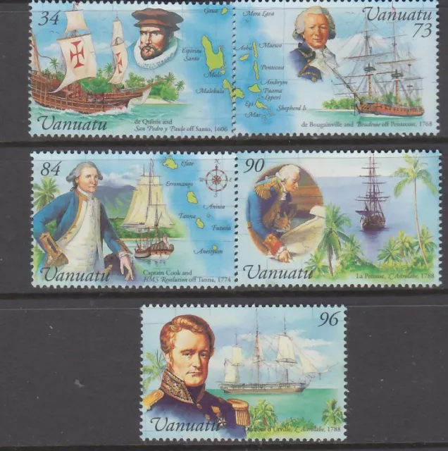 Vanuatu - Early Explorers Issue (Set MNH) 1999 (CV $14)
