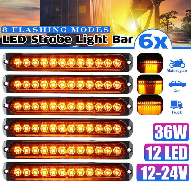 Kaufe 18 LED Strobe Dash Notfall-Blinkwarnleuchten für PKW, LKW, weiß,  bernsteinfarben