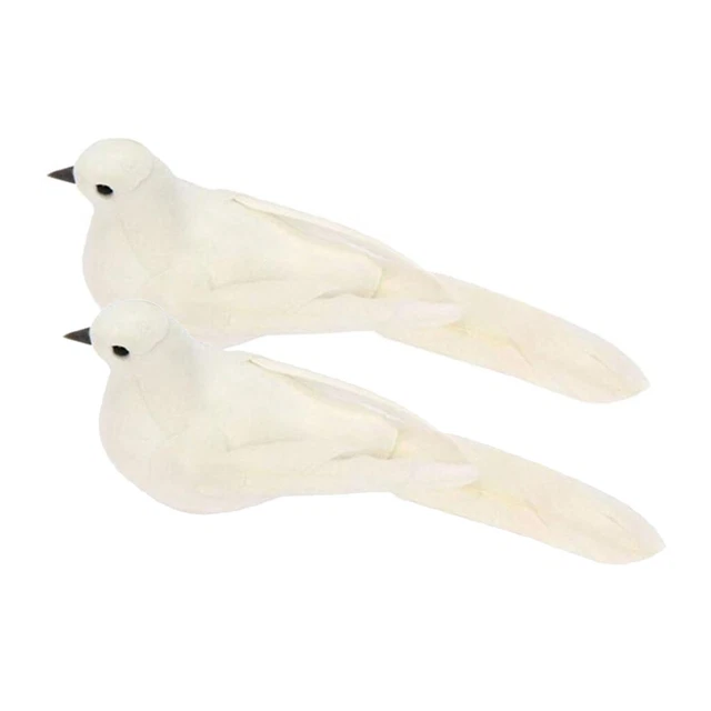 2 Stück künstliche Vögel Taube Taube Outdoor Garten Home Decor Statue