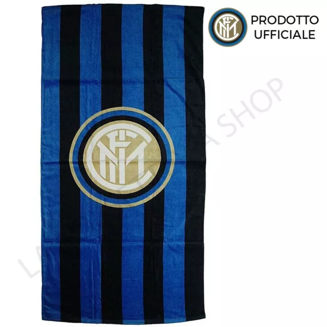 Serviette de Plage Salle de Bain Micro Eponge de Coton FC Inter Produit Officiel