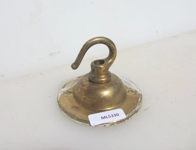 Vintage Brass Ceiling Light Holder Hook Hanger Bracket Rose Old Lantern Antique