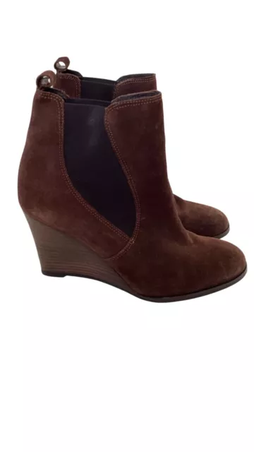 Bottines compensées daim San Marina marron T 38
