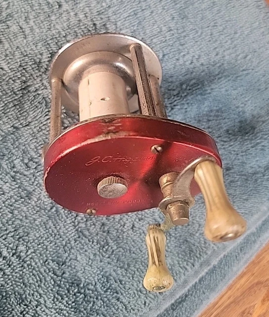 VINTAGE JC HIGGINS Model 312 Red Fishing Reel 312.39500