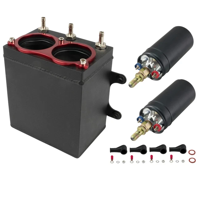 Serbatoio catch alluminio 2,4 litri con pompa alluminio carburante benzina serbatoio rally
