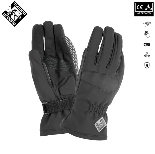 Gants moto Hiver Tucano Urbano Hub g2 noir homologué  Femme Lady