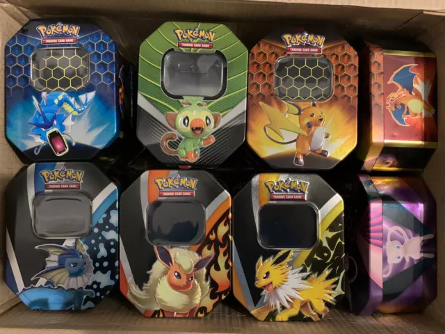 Pokemon Tin With Cards - 50+ Cards Genuine Cards TCG Gift