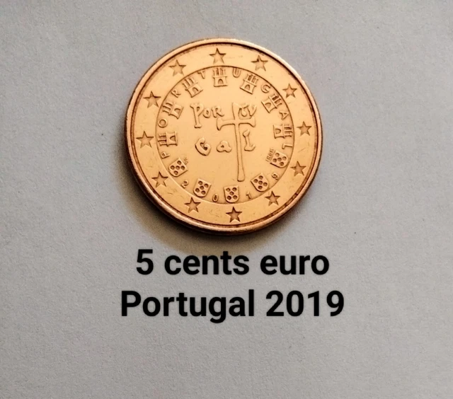 Pièce 5 cent euro Portugal 2019 brillant splendide/ poste suivi/