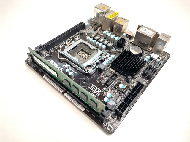 ASROCK H77M-ITX SOCKET 1155 Mini ITX PC Motherboard 4GB RAM No I/O ...