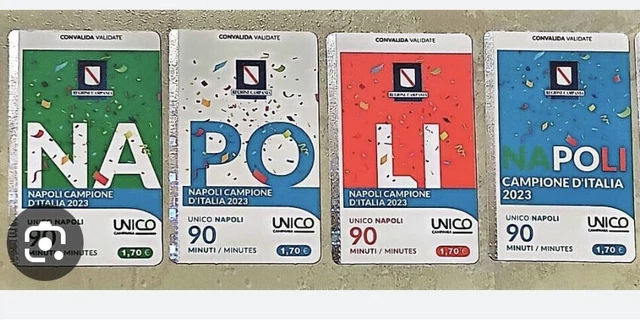 Biglietti commemorativi Unico Tricolore Scudetto Napoli 2023 EDIZIONE LIMITATA