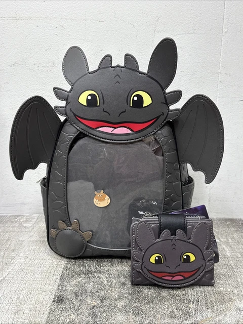 HOW TO TRAIN Your Dragon Toothless Pin Collector Mini Backpack & Wallet ...
