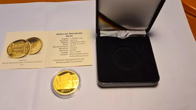 münzen 100 euro gold Recht