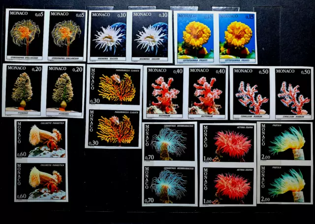 Monaco 1980 imperf - Corals - MNH - Full Pairs Set - Yvert €220.00