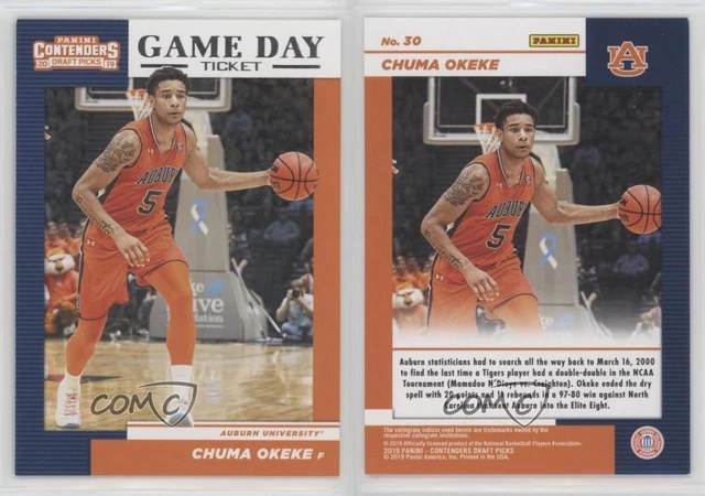 2019-20 Panini Contenders Draft Picks Game Day Tickets Chuma Okeke #30 Rookie RC