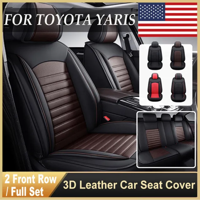3D PU Leather Car Seat Covers For Toyota Yaris Full Set/Front Cushions Interior