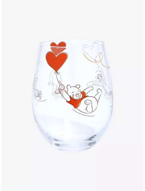 Disney Winnie the Pooh Heart Balloon Characters Wine Glass NEW NEVER USED Disney Winnie the Pooh Heart Balloon Characters Wine Glass NEW NEVER USED