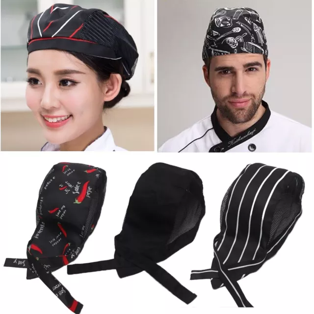 Chef Hat Bakers Catering Men Women Mesh+cotton Pirate Restaurant Skull