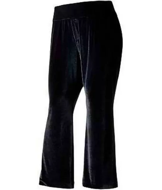 Apt.9 Womens Plus Black Tie Modern Fit Velveteen Trouser Pant Pants Plus Sz 18W 3
