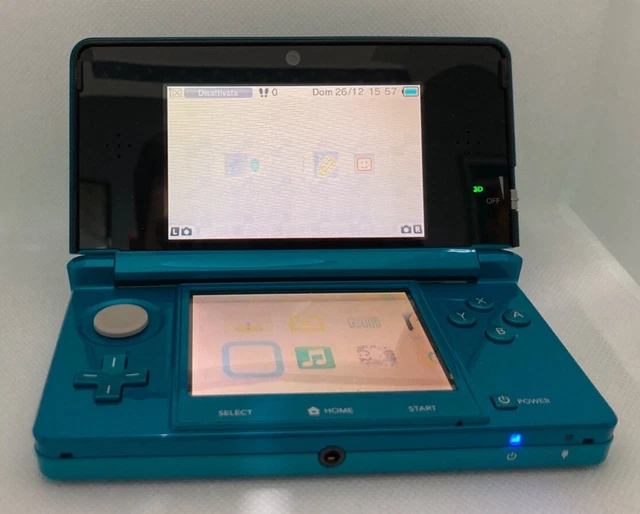 Nintendo 3DS - Aqua Blue - COMPLETO