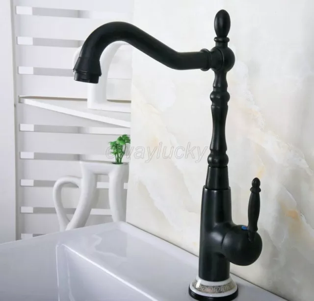 Oil Rubbed Brass Kitchen Bathroom Basin Mixer Water Tap Sink Faucet Swivel Spout