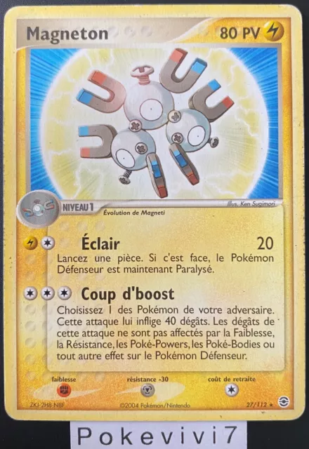 Carte Pokemon MAGNETON 27/112 Rare Bloc EX Rouge Feu Vert Feuille FR OCCASION