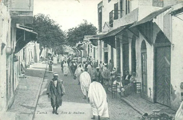 CPA AK TUNISIE Rue El-Halfoin (176313)