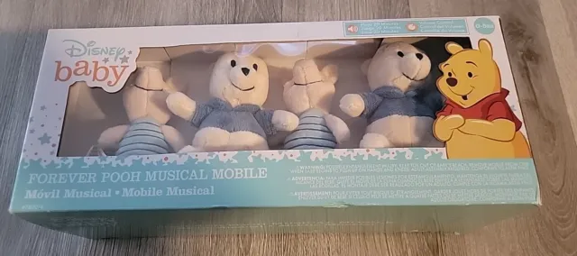 Disney Baby Forever Pooh Gray/Beige Bear Musical Baby Crib Mobile by Lambs & Ivy