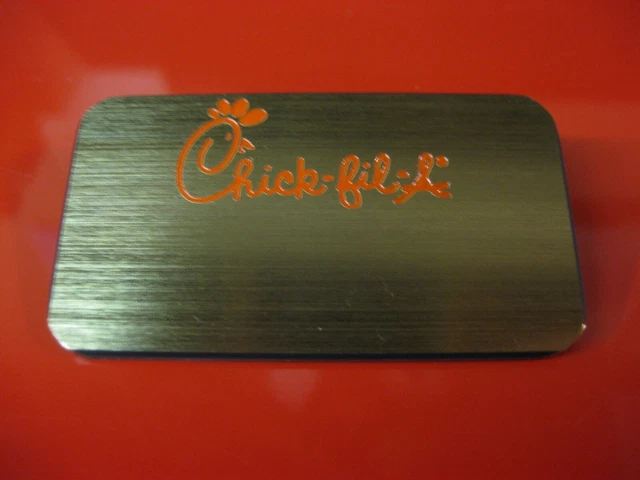 CHICK FIL A RESTAURANT Employee Uniform Name Badge Name Tag GOLD CHICK FIL A RESTAURANT Employee Uniform Name Badge Name Tag GOLD