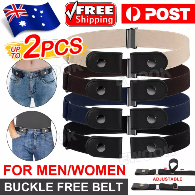 Buckle-free Elastic Invisible Comfortable Womens No Bulge Hassle Belt for Jeans