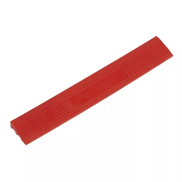 Sealey FT3ERM Polypropylene Floor Tile Edge 400 x 60mm Red Male - Pack of 6