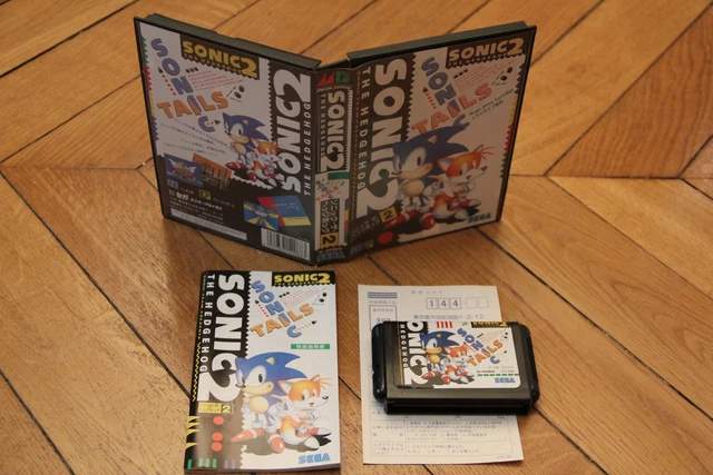 SONIC 2 THE Hedgehog SEGA Mega Drive Japan Original with Manual Game G ...