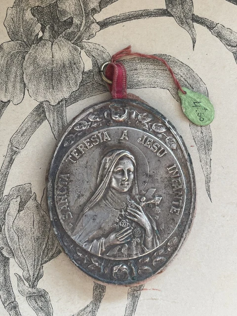 MEDAILLE RELIGIEUSE SAINTE Thérèse De L'enfant Jesus Art Nouveau Rosaire 2.6g EUR 10,00