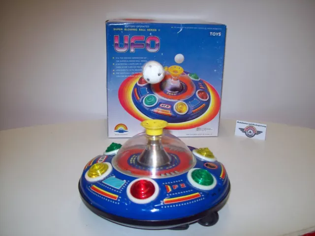 UFO "Super Blowing Ball Series II", 70s, battery operated, Made in China, OVP