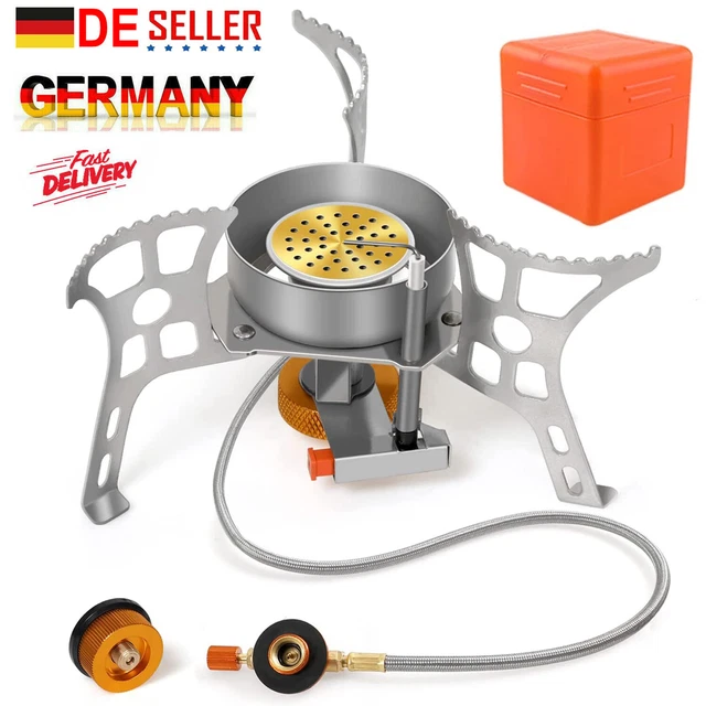 Mini Tragbarer Gas Campingkocher Brenner Herd Butangaskocher Outdoor Wandern DE