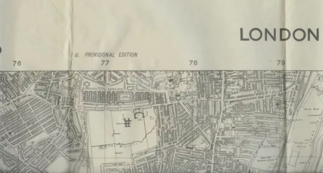 Original Detailed Large Scale Ordnance Survey Map 56/20 S E (A) London 1941 Vg