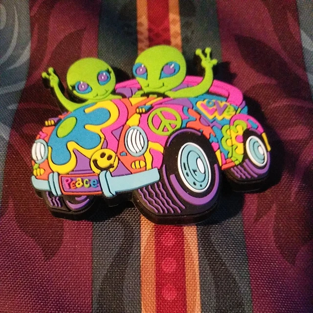 Lisa Frank Crocs JIBBITZ Colorful 2.25”x2” Aliens Zoomer & Zorbit Shoe Charm