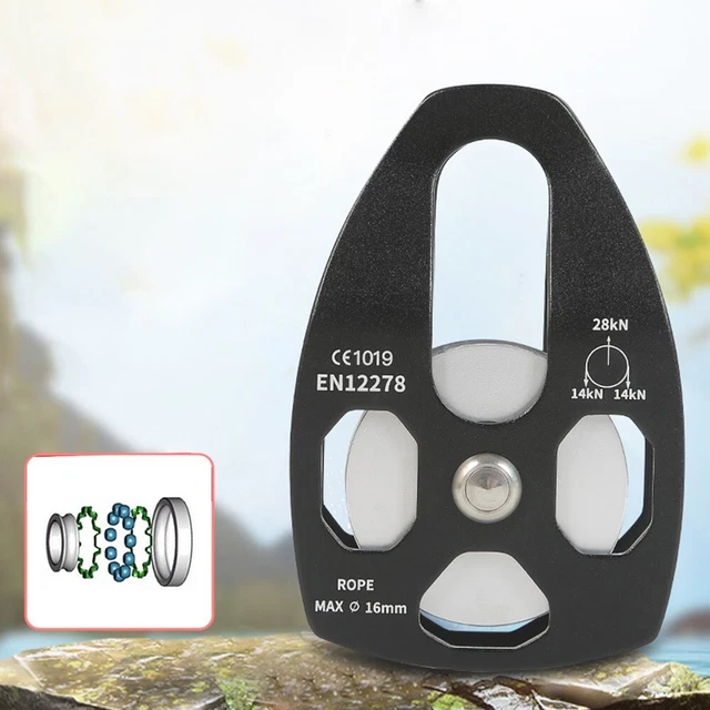 Poulie dynamique et statique 28 kn pour escalade et escalade sur glace