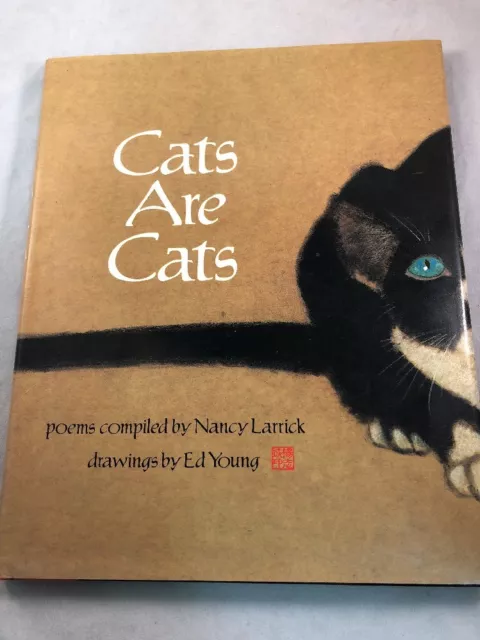 Cats Are Cats Poems Hardcover Book Nancy Larrick Ed Young Poetry (HC) (DJ) 1988