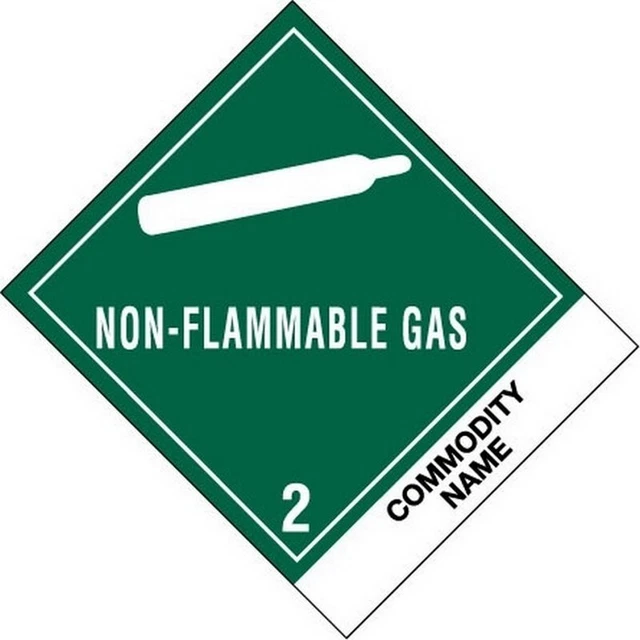 4" x 4-3/4" Non-Flammable Gas Labels (500 per Roll)