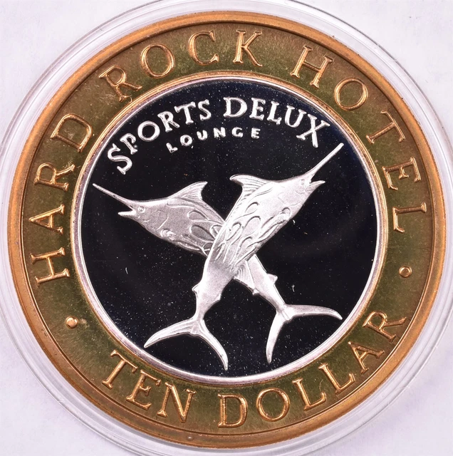 Hard Rock Hotel Sports Deluxe Lounge Las Vegas Silver Casino Gaming Token