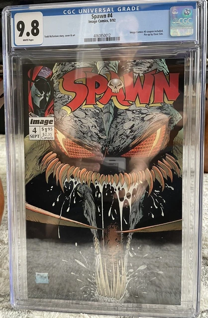 SPAWN #4 CGC 9.8 (1992) Image Comics #0 coupon included. Violator Cover