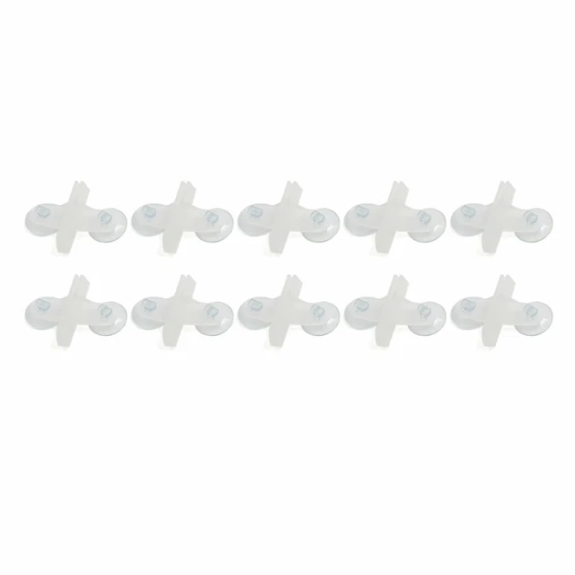 10pcs Clear Plastic Suction Cup Aquarium Fish Tank Divider Sheet Holder