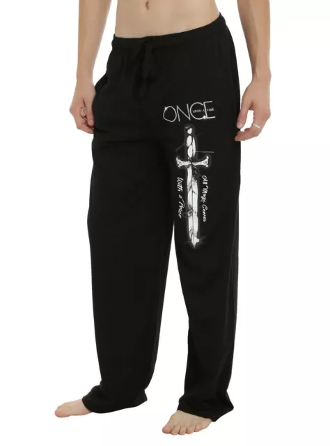 Mens Womens NEW Once Upon A Time Black Pajama Lounge Pants Size XS-2XL