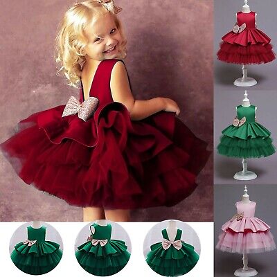 Toddler Kids Baby Girls Lace Tutu Dress Ball Gown Party Tulle Princess Dress