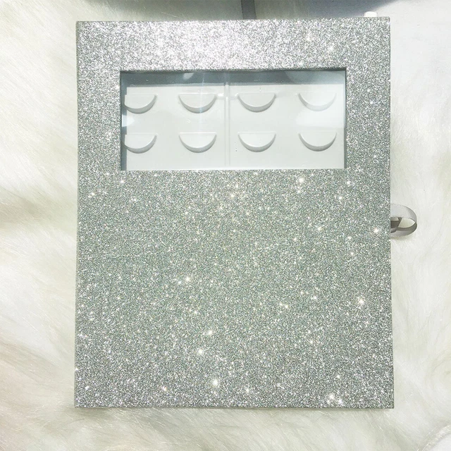 Eyelash Storage Case Lashes Holder Glitter Paper Makeup Display Box