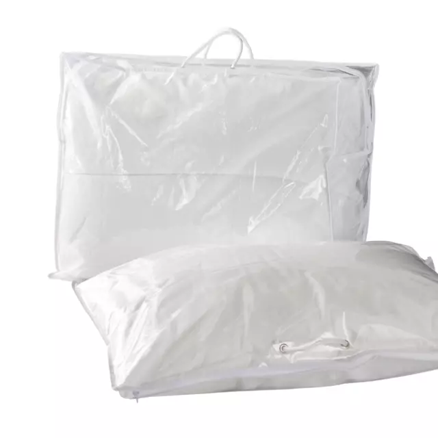 Bedding Storage Clear Plastic Zipped Bag With Handles, Pillow & Blanket Bags