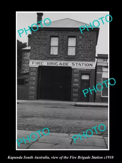 OLD LARGE HISTORIC PHOTO OF KAPUNDA SA THE FIRE BRIGADE STATION c1910